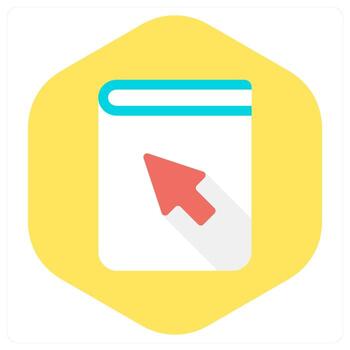 Click Book and click icon concept vector
