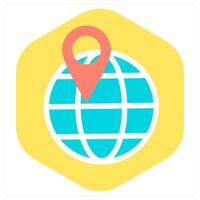 Global Location and map icon concept vector