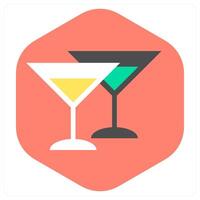 Champagne and drink icon concept vector