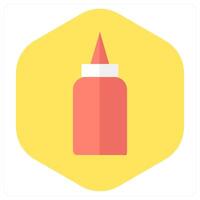 Sauce Bottle and sauce icon concept vector