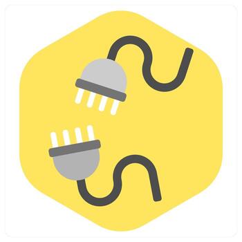 Socket and plug icon concept vector