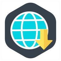 Globe and earth icon concept vector