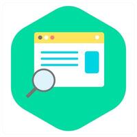 Search Webpage and monitor icon concept vector