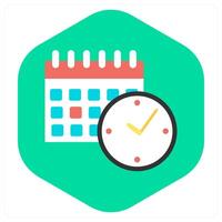 Schedule and day icon concept vector