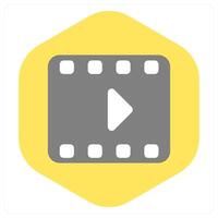 Clip and reel icon concept vector