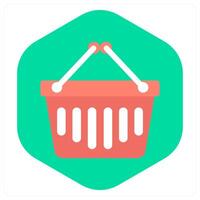 Shopping Basket and shopping cart icon concept vector