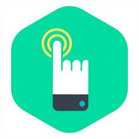 Gesture and touch icon concept vector