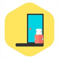 Dressing Table and dressing icon concept vector