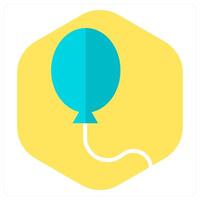 Balloon and and decorate icon concept vector