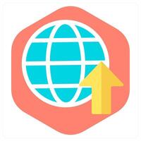 Globe and earth icon concept vector