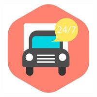 24x7 Delivery and shop icon concept vector