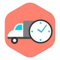 Delivery time and timer icon concept vector