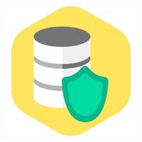 Database Security and safety icon concept vector
