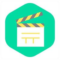 Clapper Board and film icon concept vector