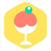 Ice Cream and eat icon concept vector