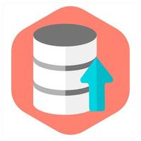 Upload Database and arrow icon concept vector