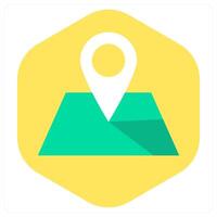 Pin and map icon concept vector
