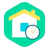 Home Time and time icon concept vector