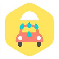 Rainy day and clouds icon concept vector
