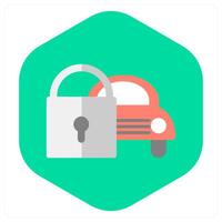 Car Security and lock icon concept vector