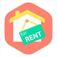 House For Rent and home icon concept vector