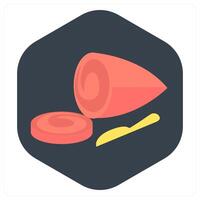 Chicken Slice and food icon concept vector