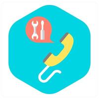 Call Service and call icon concept vector