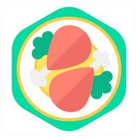 Chicken and turkey icon concept vector