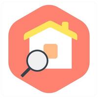 Home search and find icon concept vector