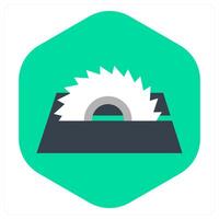 Cutter Machine and tool icon concept vector