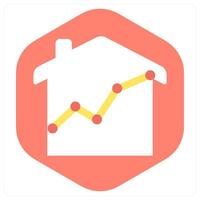 Home Statistics and home icon concept vector