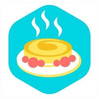 Cake and birthday icon concept vector