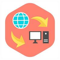Data Transfer and share icon concept vector