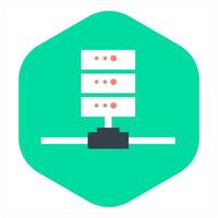 Server and connection icon concept vector