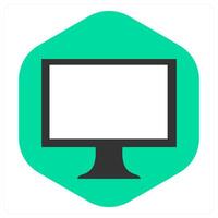 Computer and laptop icon concept vector