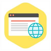 Global Webpage and internet icon concept vector