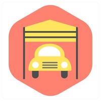 Garage and gate icon concept vector