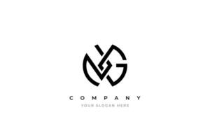 Initial Letter NG Monogram Logo Design vector