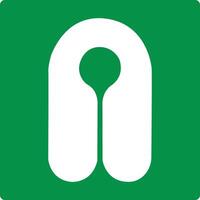 Green sign lifejacket. Indication the location lifejackets on ships or other objects where safety on the water or in emergency situations is required. Iso 7010. Personal protective equipment. vector