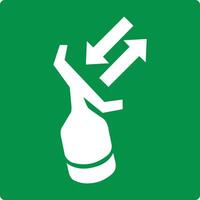 Green search and rescue transponder. Location a device intended to assist in search and rescue in marine emergencies. Iso 7010. vector