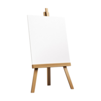 An easel with a blank white board on it png