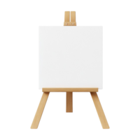 An easel with a white canvas on it png