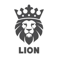 A majestic lion head silhouette icon, defined by its flowing mane and intense expression, embodying courage, authority, and untamed grace vector