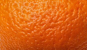 macro close-up of tangerine peel showcasing its vibrant orange color and detailed bumpy texture photo