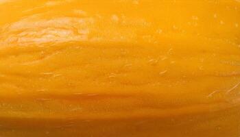 macro close-up of spaghetti squash peel highlighting its smooth, vibrant yellow surface and natural texture photo