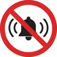 No bell sign isolated on white background . Notification prohibition sign . Mute notification icon vector