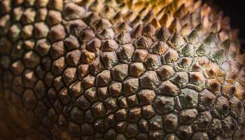 macro view of shriveled jackfruit skin showing dried and textured surface with signs of mold photo