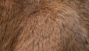 close-up of kangaroo fur highlighting its soft and short brown coat texture photo