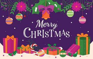 Merry Christmas and Happy New Year vector