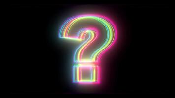 Question Mark Background. Glowing Color V2 video